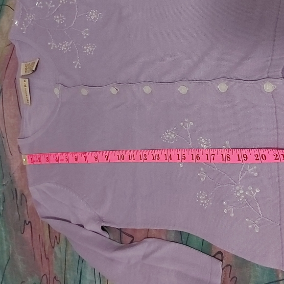 Apostrophe button down cardigan with beading detail on front - Picture 6 of 6